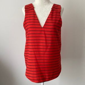 Banana Republic V-Neck Stripped Top